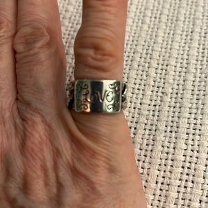 Brighton Sterling Silver Chain Love ❤️ Ring! 💕